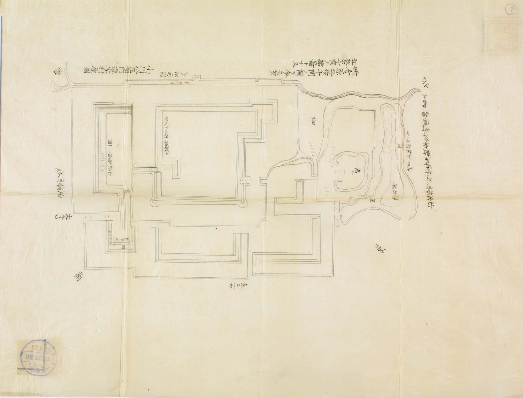 越中高岡古城図